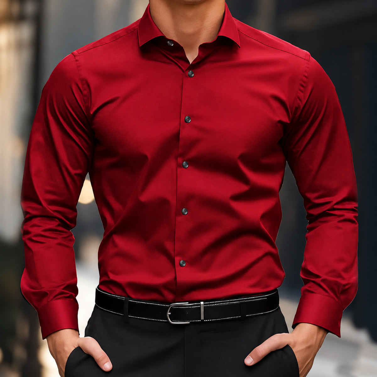 ZINKE Herren-Business-Hemd langarm in Rot