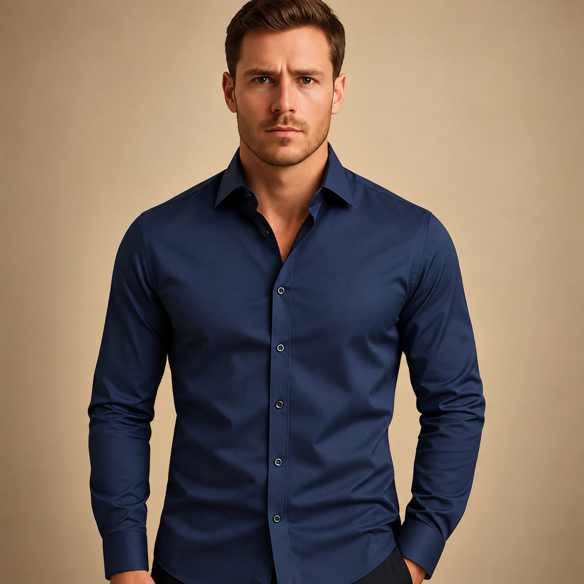ZINKE Herren-Business-Hemd langarm in Blau