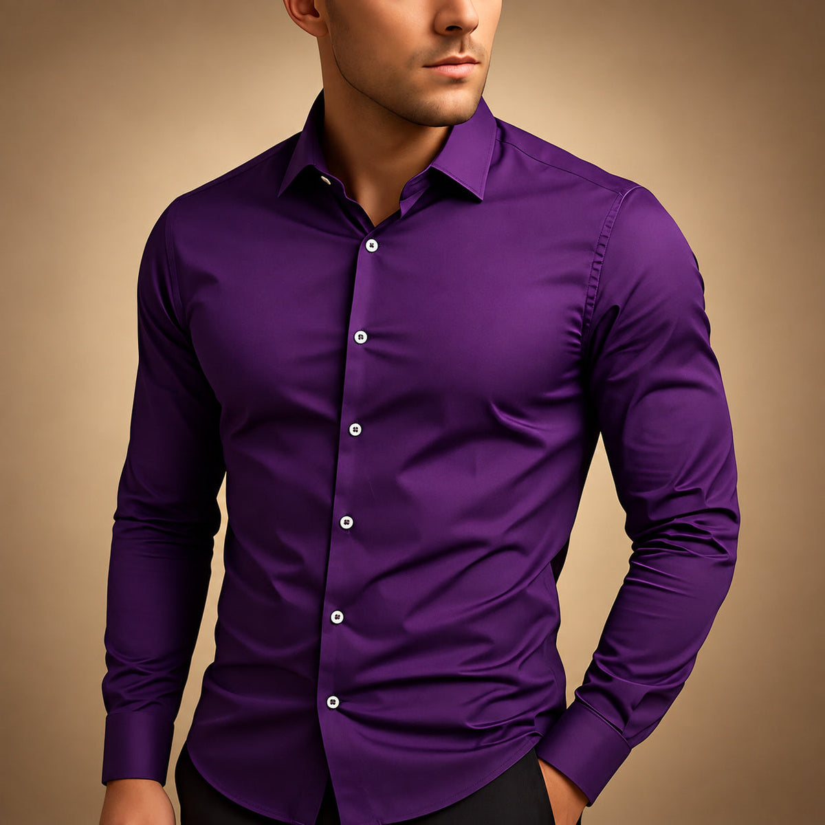 ZINKE Herren-Business-Hemd langarm in Violett II