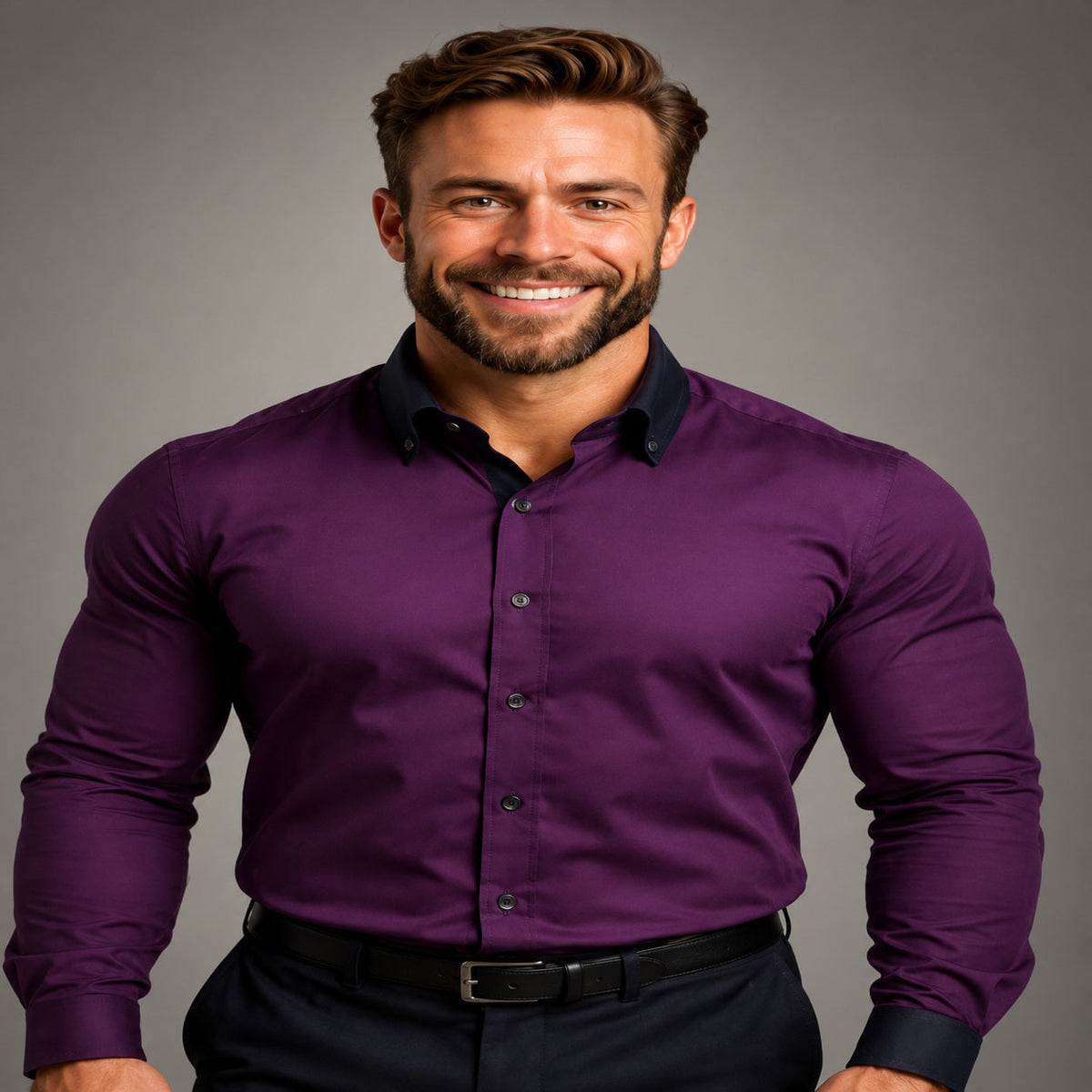 ZINKE Herren-Business-Hemd langarm in Violett