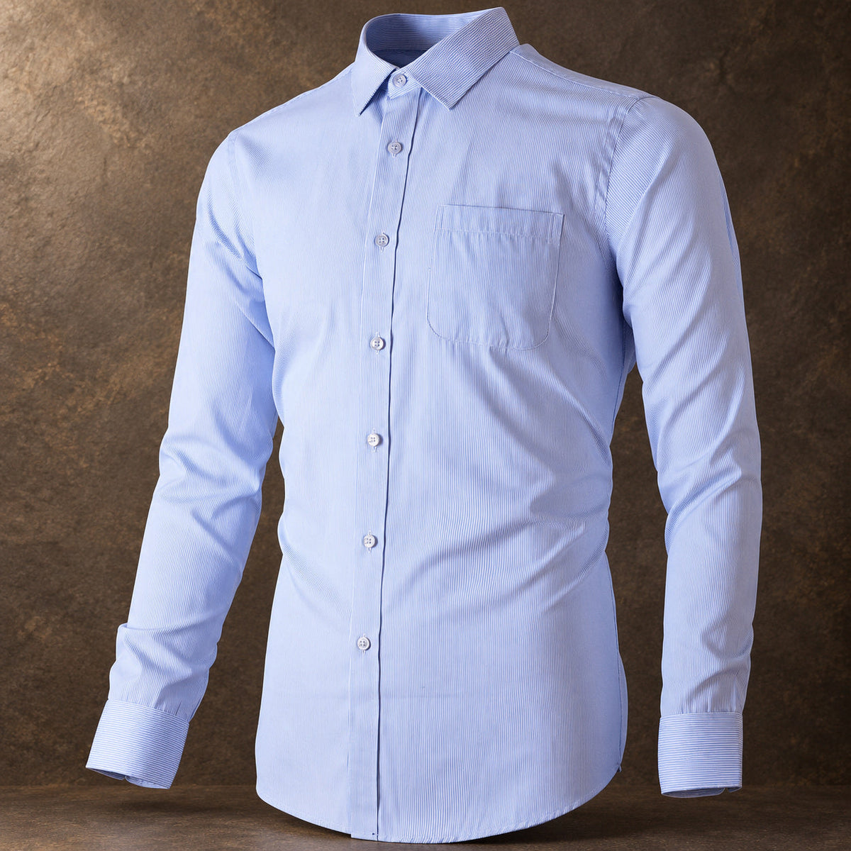 ZINKE Herren-Business-Hemd gemustert in Blau gestreift