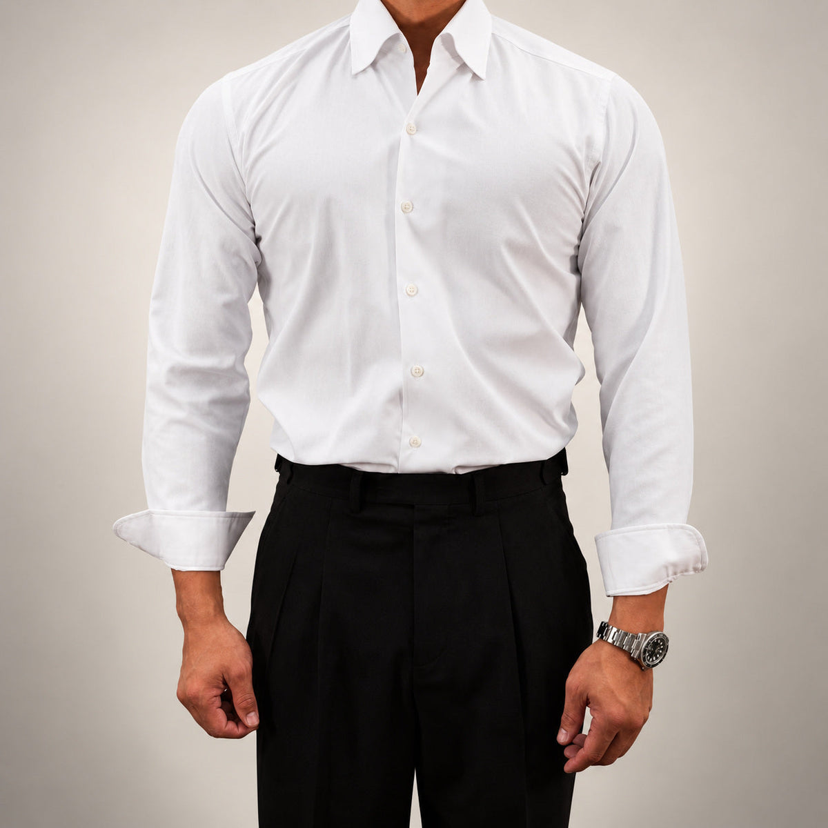 ZINKE Herren-Hemd langarm Slim Fit in Weiß
