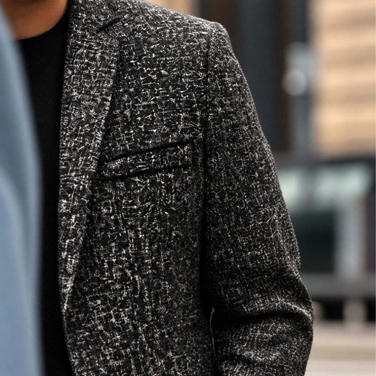 ZINKE Herren-Sakko Slim Fit mit aufgesetzten Taschen, Detailansicht